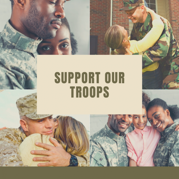 Olive Green Photo Collage Military Spouse Appreciation Day Social Media Graphic