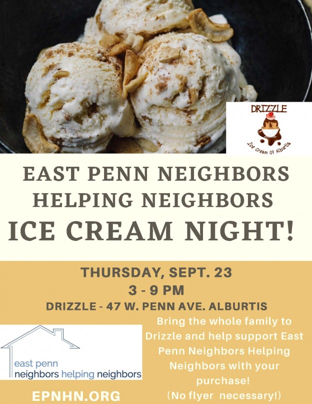 East Penn Neighbors Helping Neighbors Ice Cream Night Fundraiser